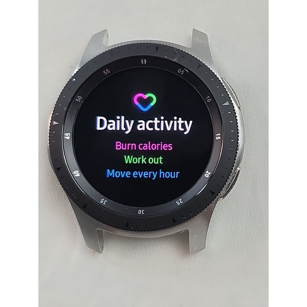 Samsung Galaxy Watch SM-R800 Smartwatch 46mm Stainless Steel - Black No Band - Picture 10 of 14